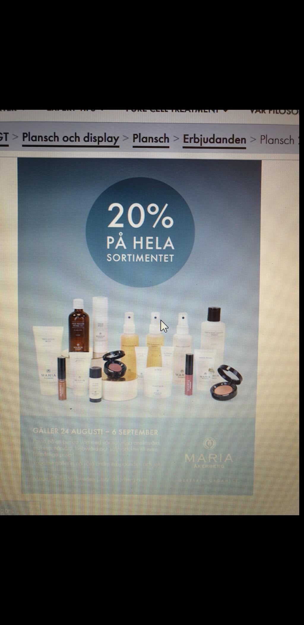 20 % på Maria Åkerbergs produkter!